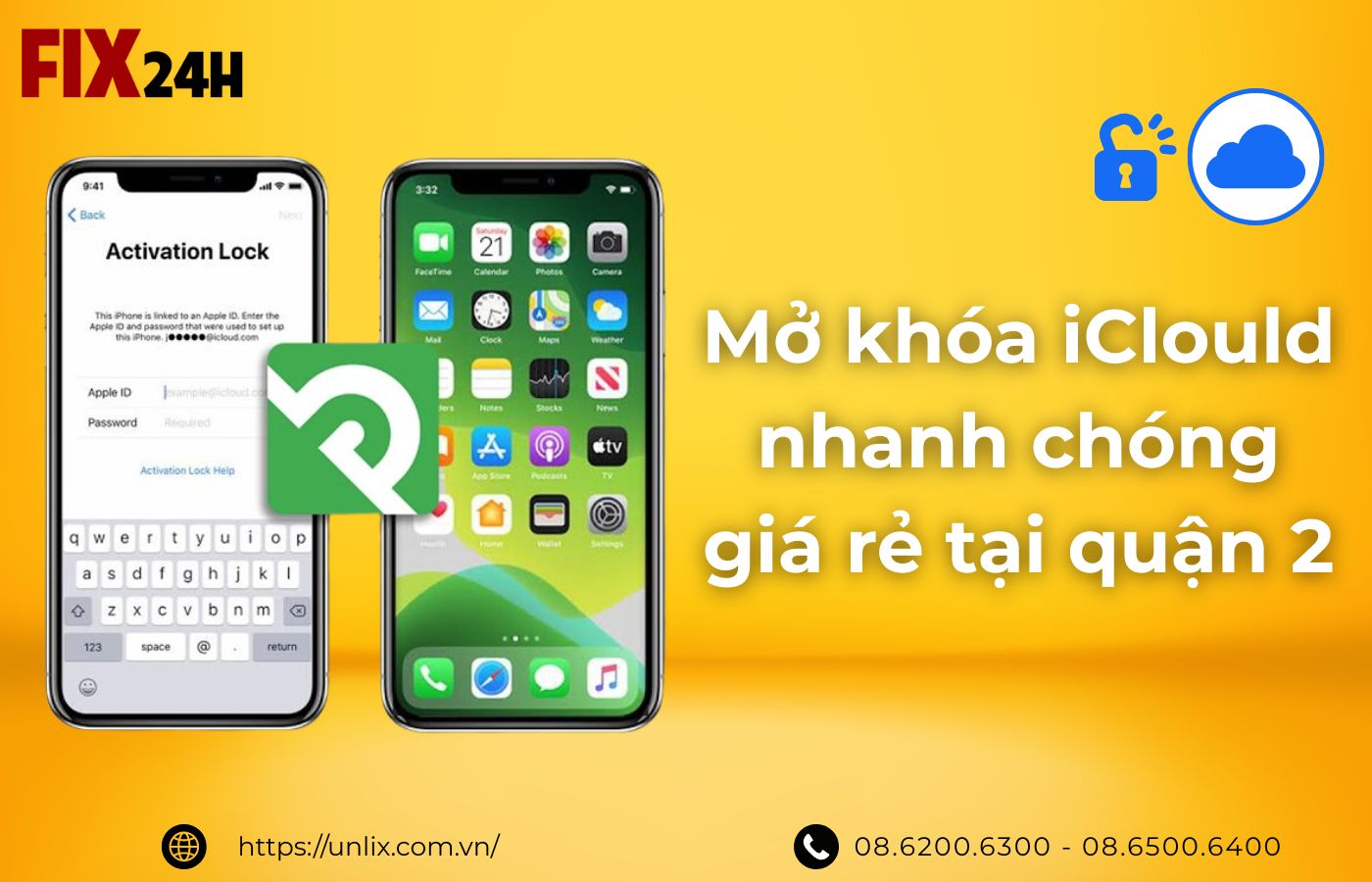 Dịch vụ mở khóa iCloud giá rẻ tại quận 2