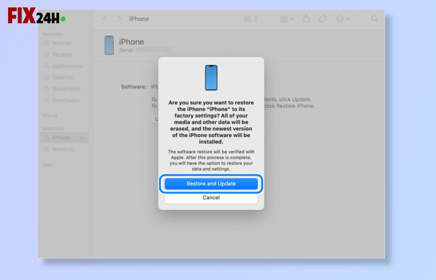 Khôi phục iPhone qua iCloud