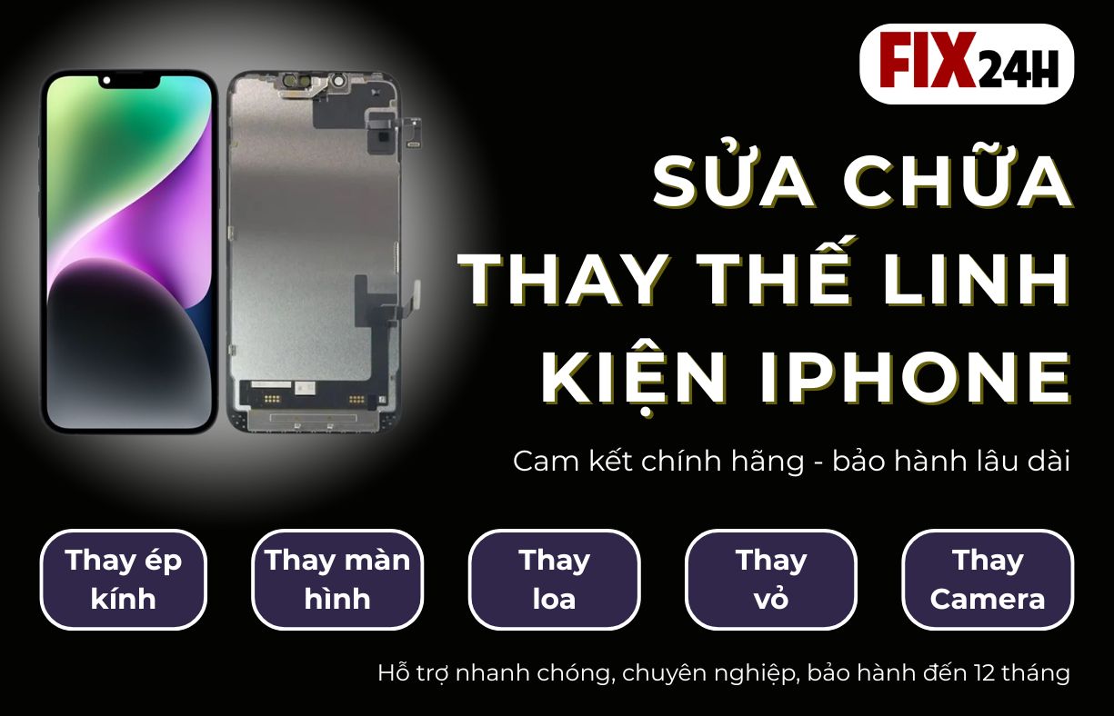 Dịch vụ sữa chữa iPhone tại cửa hàng Fix24h