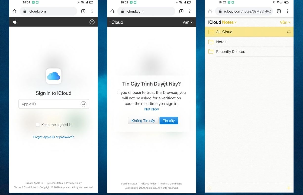 Cập nhật ghi chú Apple Notes trên Android
