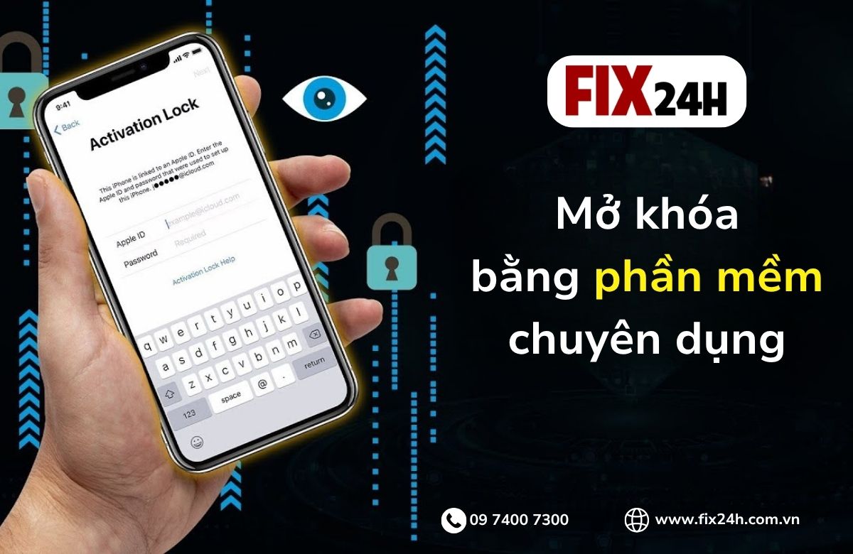 Mở khóa iCloud bằng phần mềm chuyên dụng