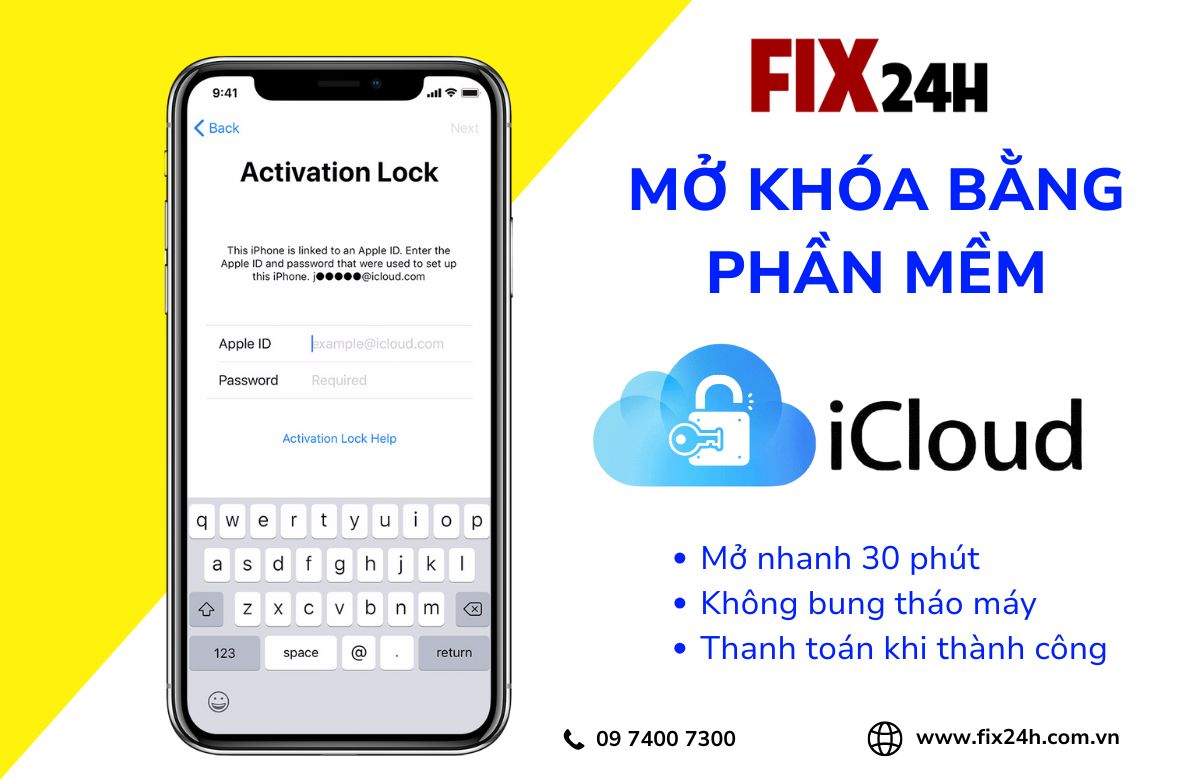 Mở khóa iCloud bằng phần mềm