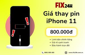 Giá thay pin iPhone 11 mới nhất 2025