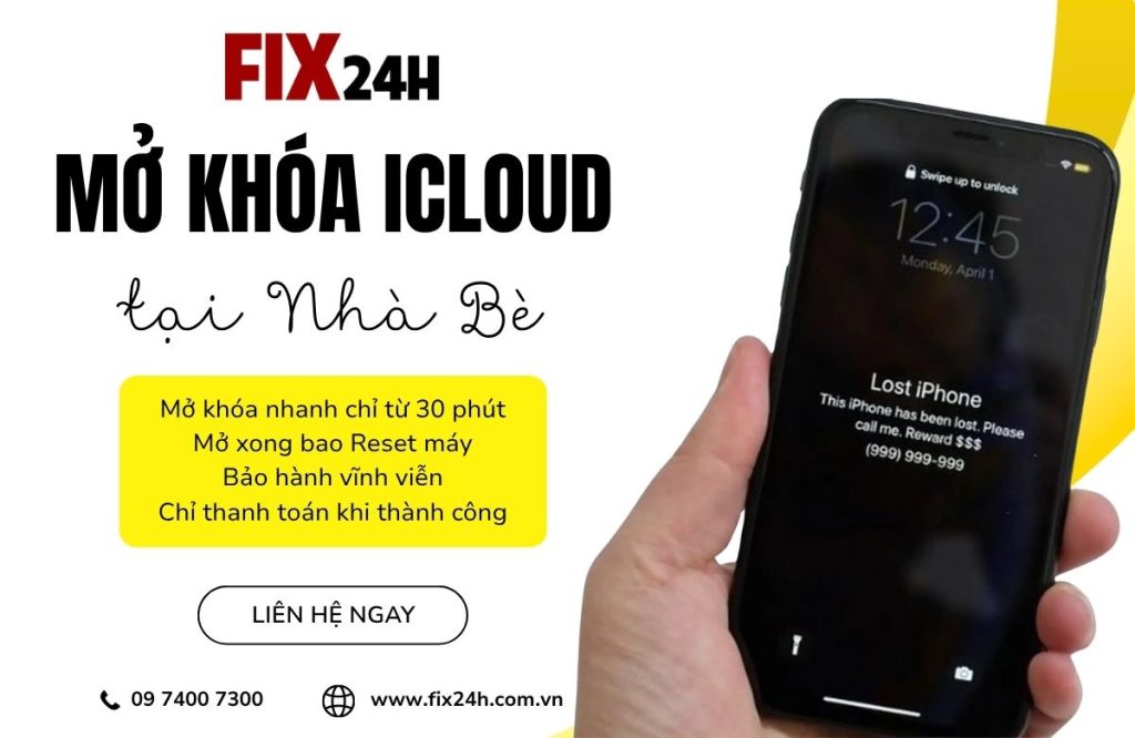 Dịch vụ mở khóa iCloud giá rẻ tại Hóc Môn - Mở nhanh, không bung tháo máy