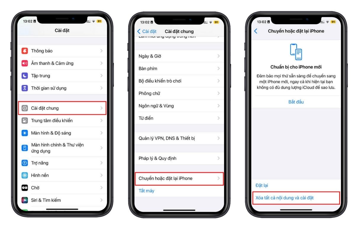 Khôi phục cài đặt gốc iPhone