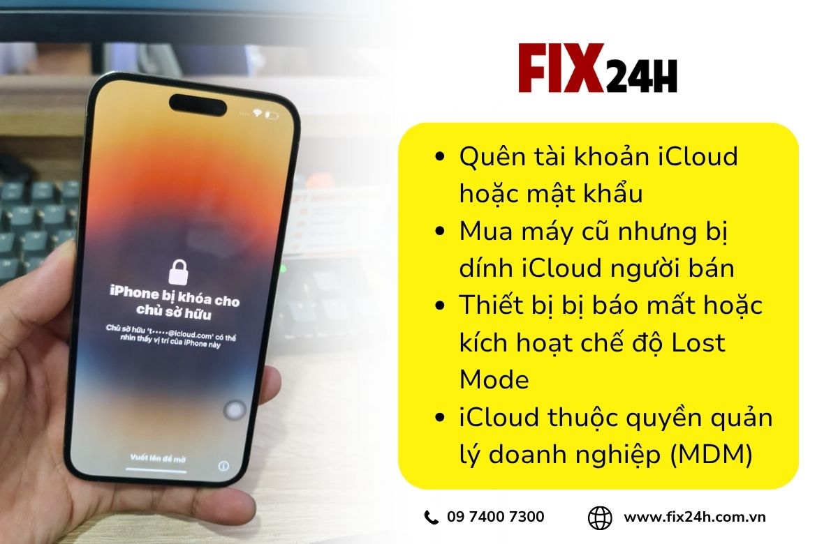 Các trường hợp iPhone bị khóa iCloud thường gặp