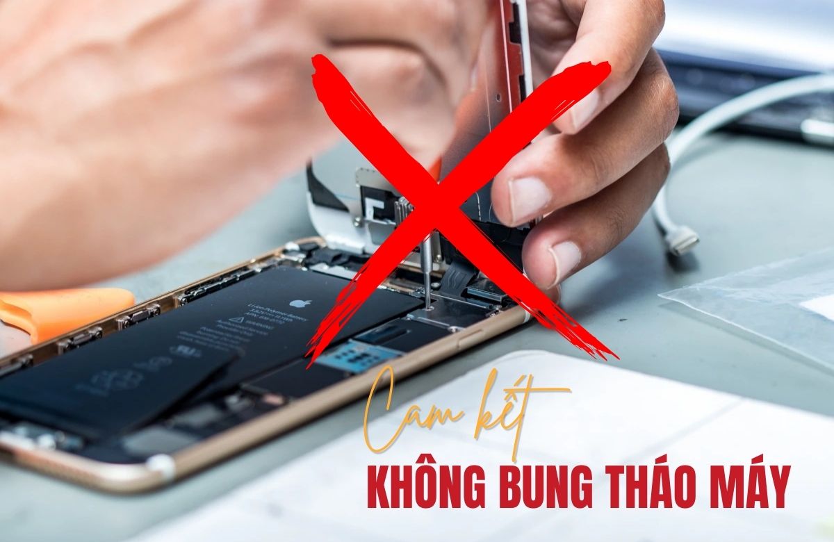 Cam kết mở khóa iCloud không bung tháo máy