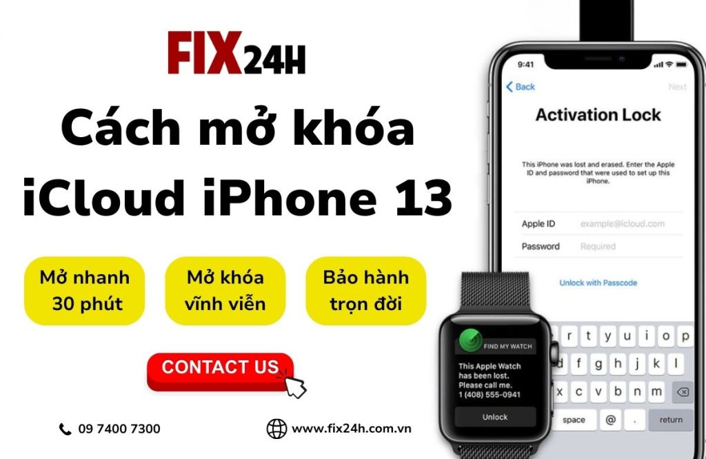 Cách mở khóa iCloud iPhone 13