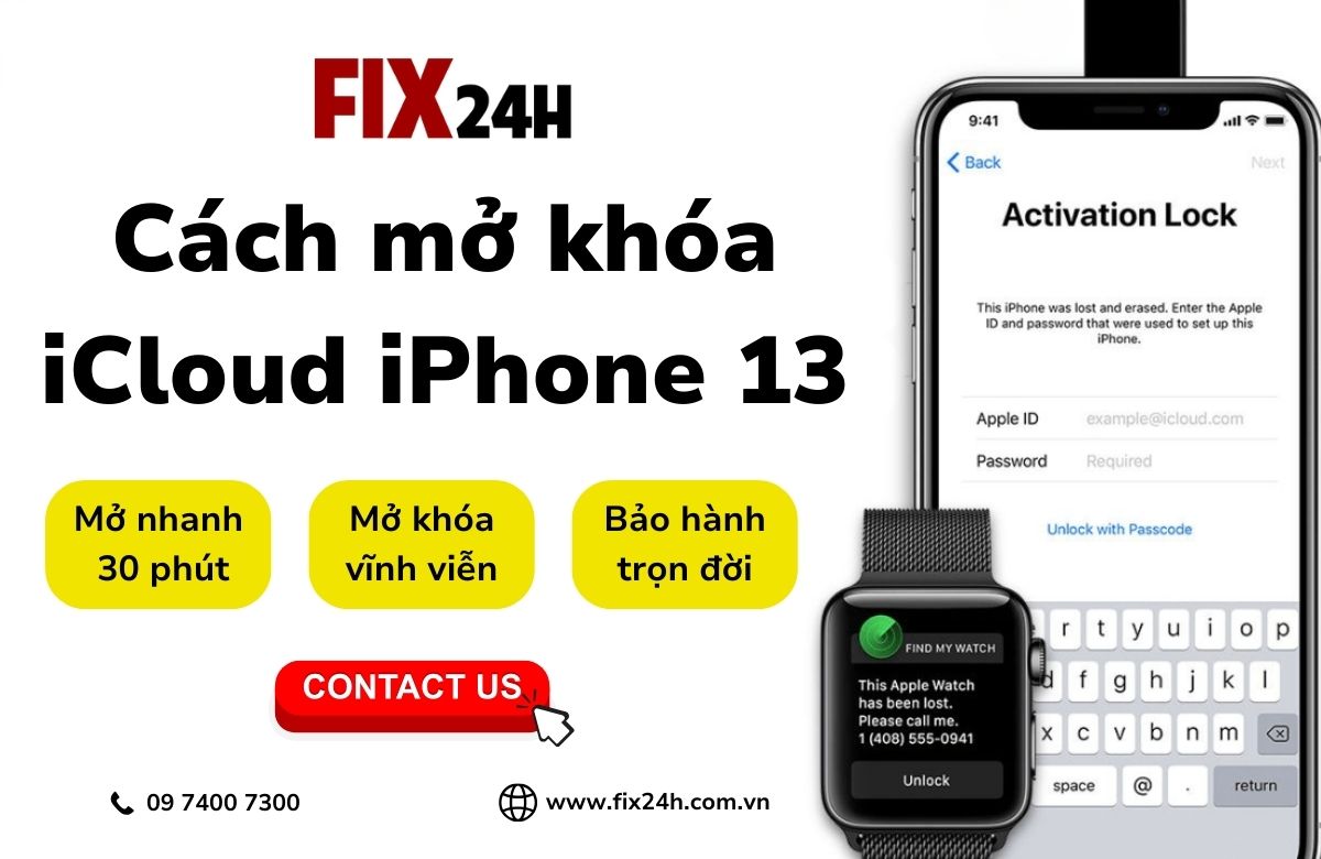 Cách mở khóa iCloud iPhone 13