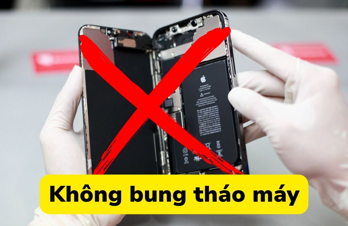 Cam kết không bung tháo máy khi mở khóa