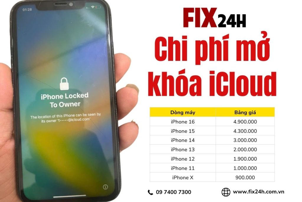 Chi phí mở khóa iCloud