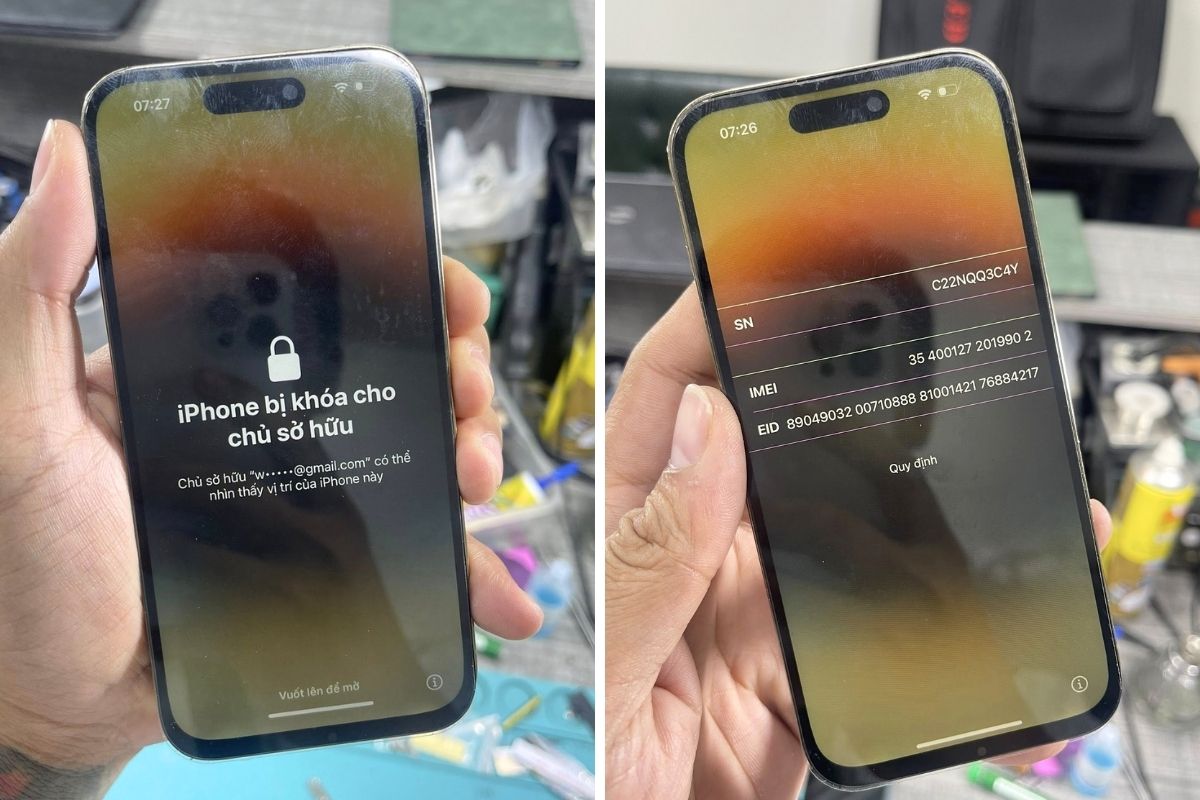 iPhone bị khóa iCloud