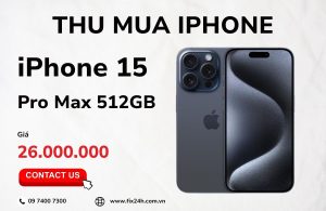 Thu iPhone 15 Pro Max 512GB giá bao nhiêu tại TPHCM?