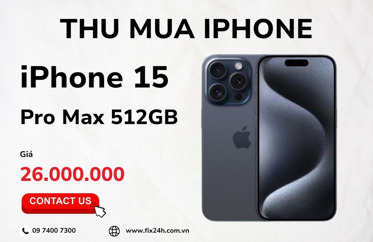 Thu iPhone 15 Pro Max 512GB giá bao nhiêu tại TPHCM?