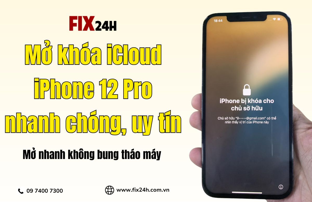 Với Unlix mở khóa iCloud iPhone 12 Pro không bung tháo máy