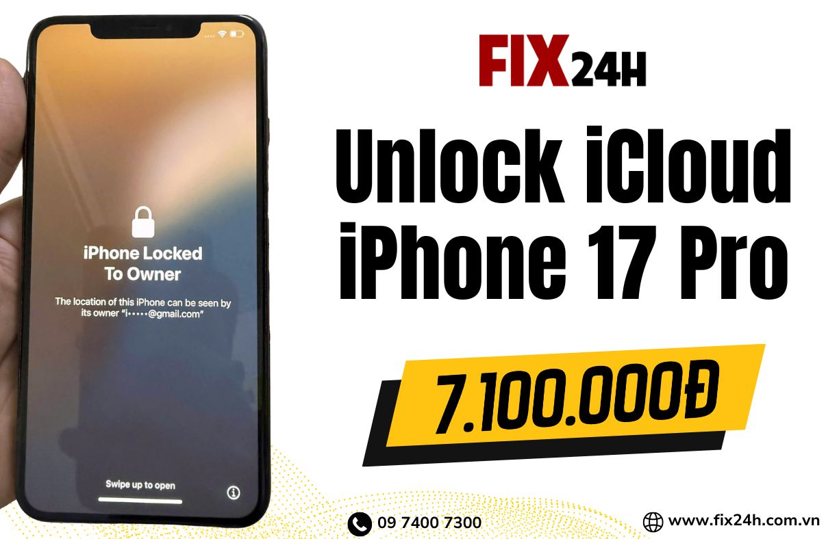 Unlock iCloud iPhone 17 Pro giá chỉ 7tr1