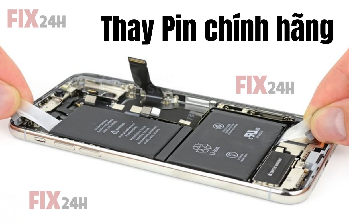 Thay Pin chính hãng, bảo hành trọn đời cho khách 