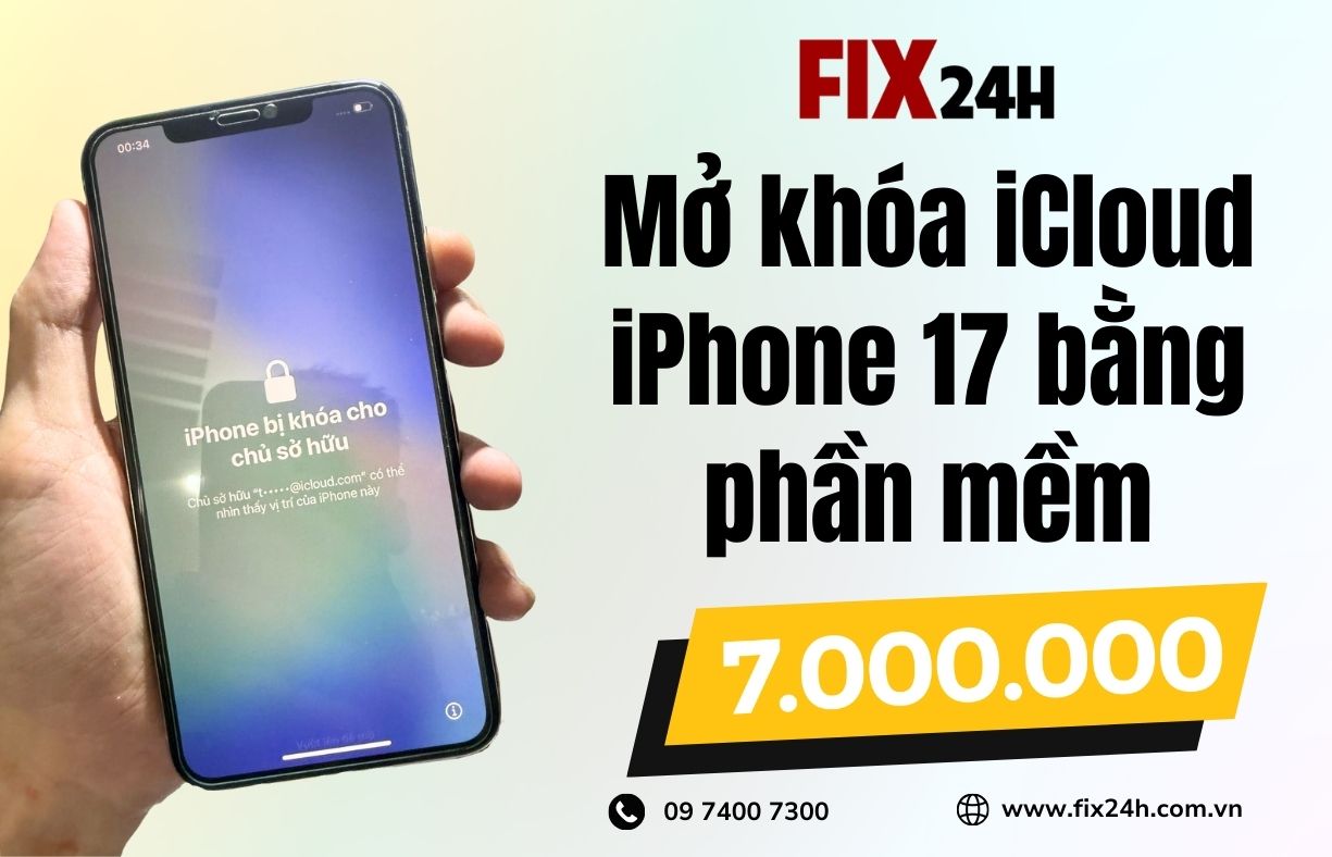 Mở khóa iCloud iPhone 17 bằng phần mềm