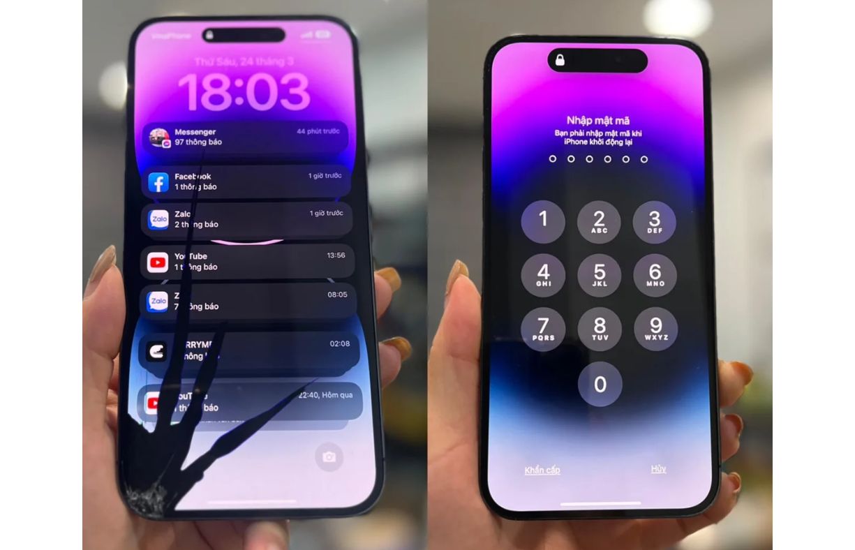Màn hình iPhone 14 bị chảy mực