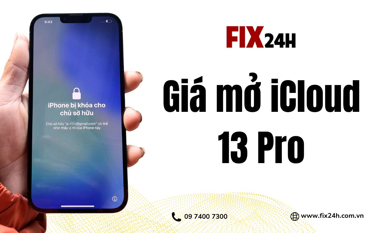 Giá mở icloud 13 Pro tại Fix24h là 2tr3