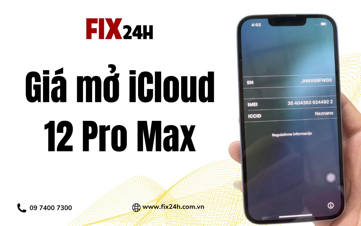 Giá mở iCloud 12 pro max chỉ 1tr4