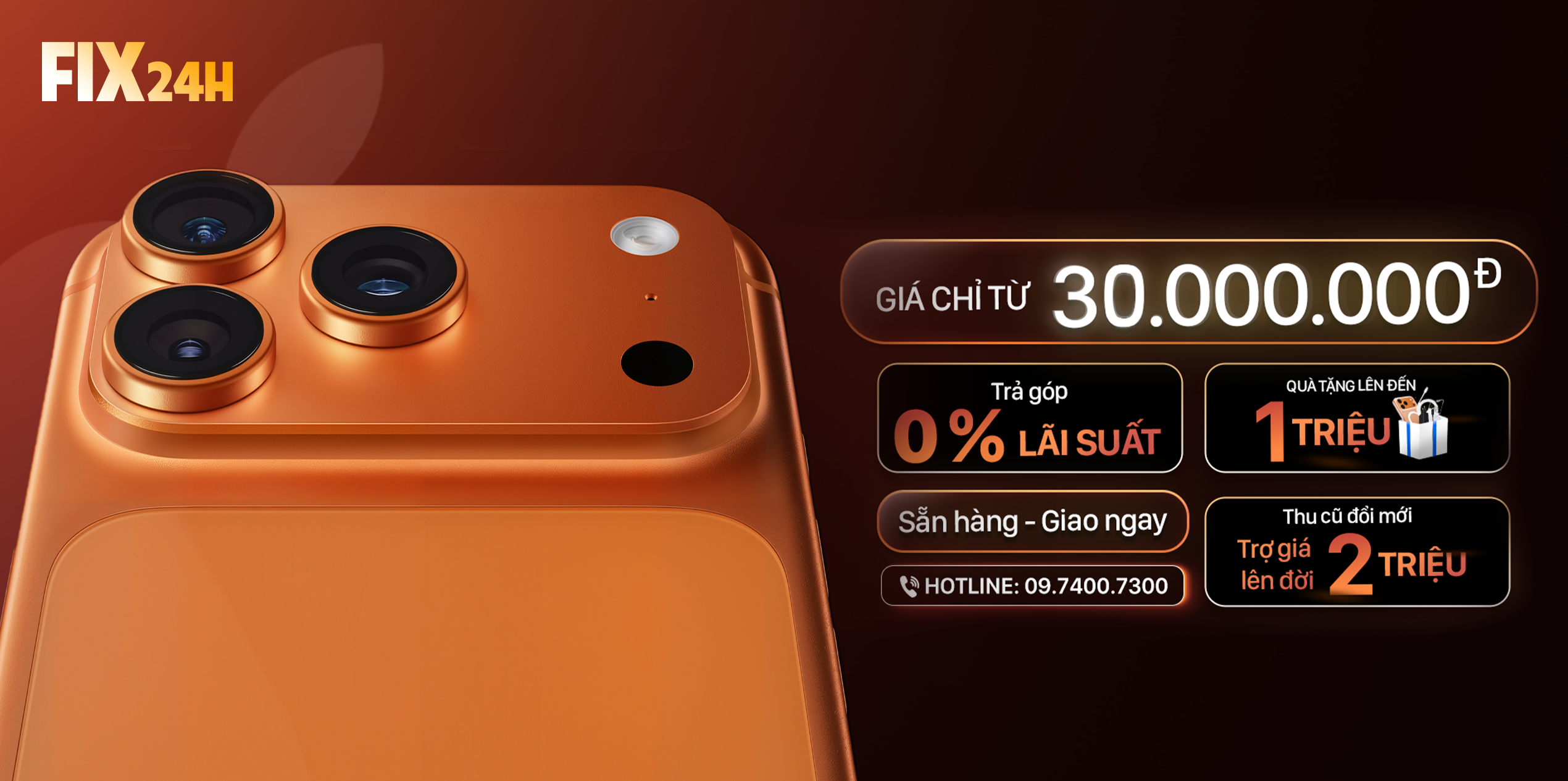 Banner Fix24h iPhone 17 Pro