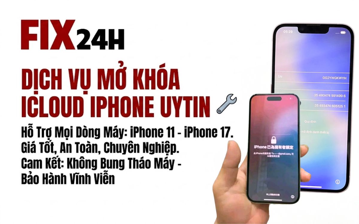 Mở khóa iCloud iPhone uy tín tại TPHCM từ 900.000 đồng