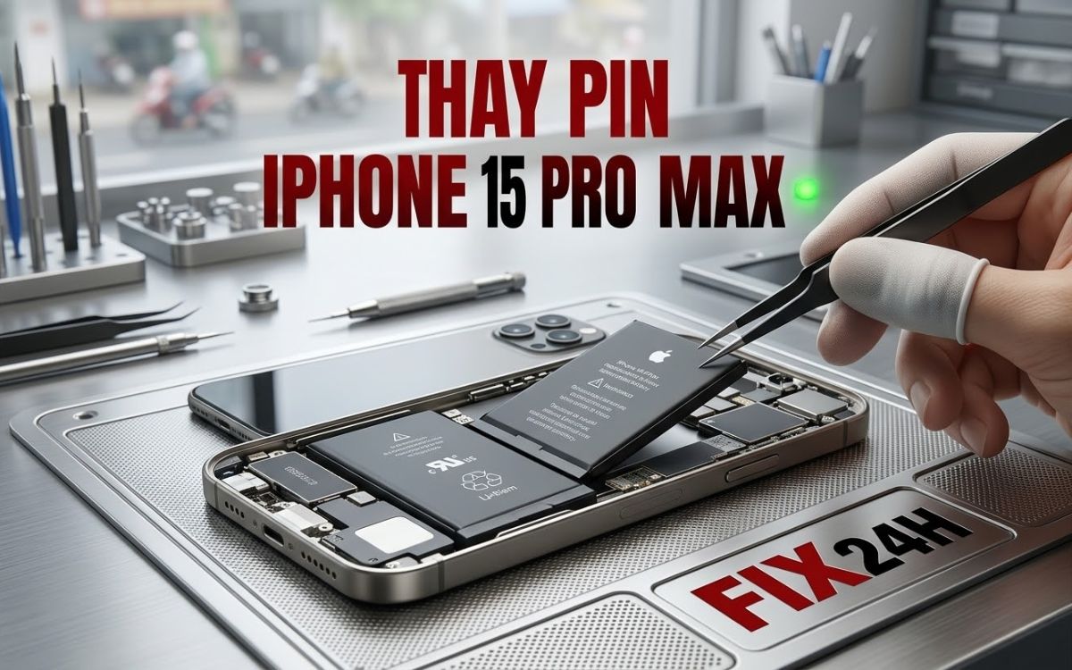 Thay pin iphone 15 Pro Max