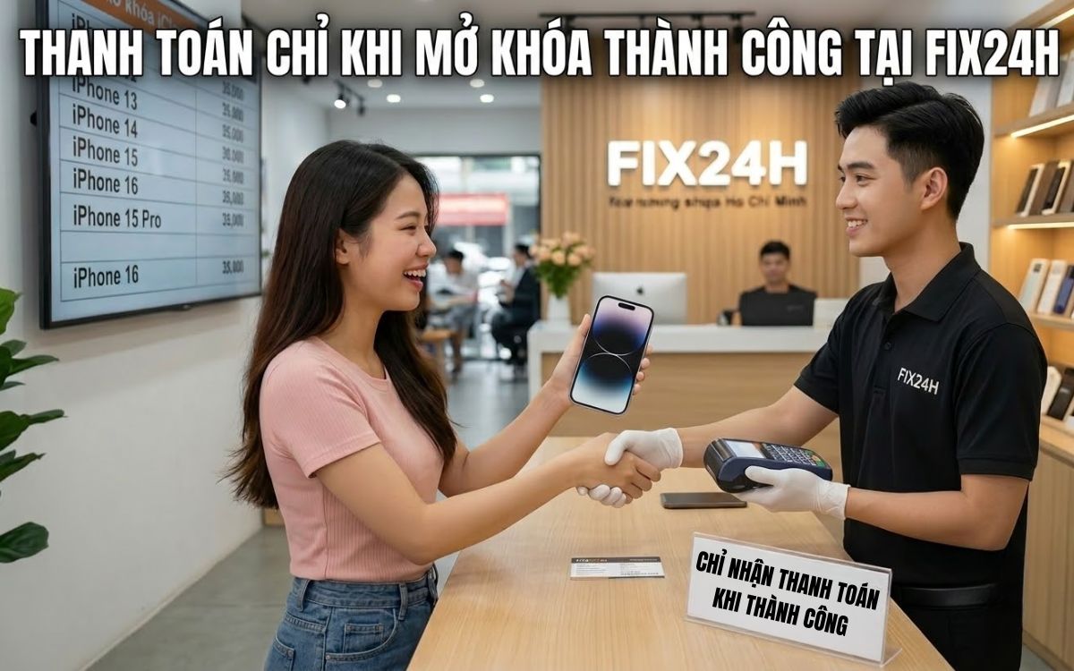 Chỉ nhận thanh toán sau khi mở khóa thành công