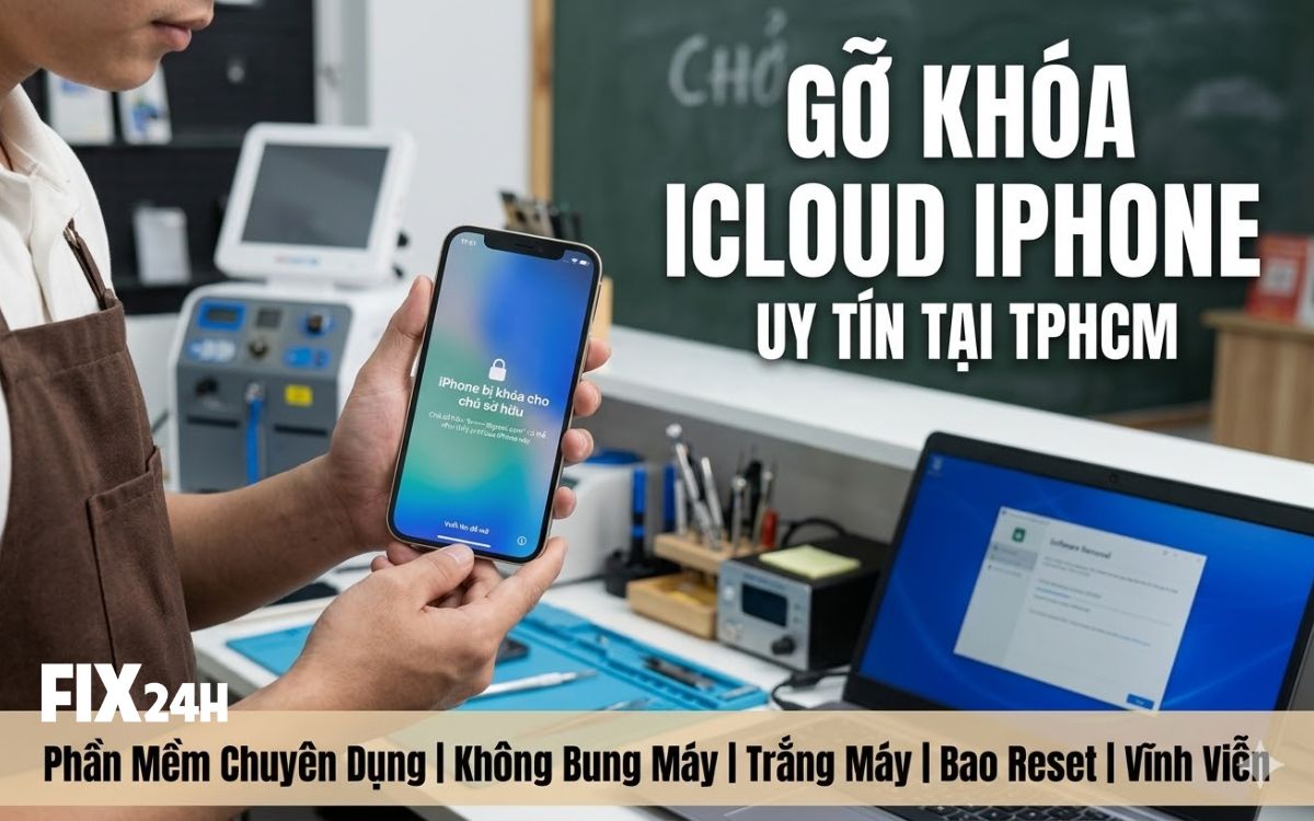 Dịch vụ gỡ khóa iCloud iPhone uy tín tại TPHCM của Fix24h
