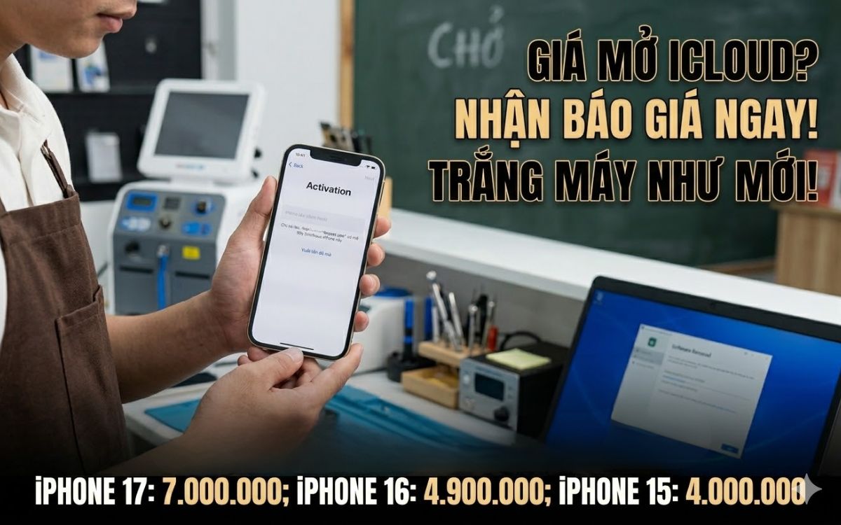 Chiếc iPhone đời mới sau khi được gỡ khóa thành công, màn hình sạch như máy mới