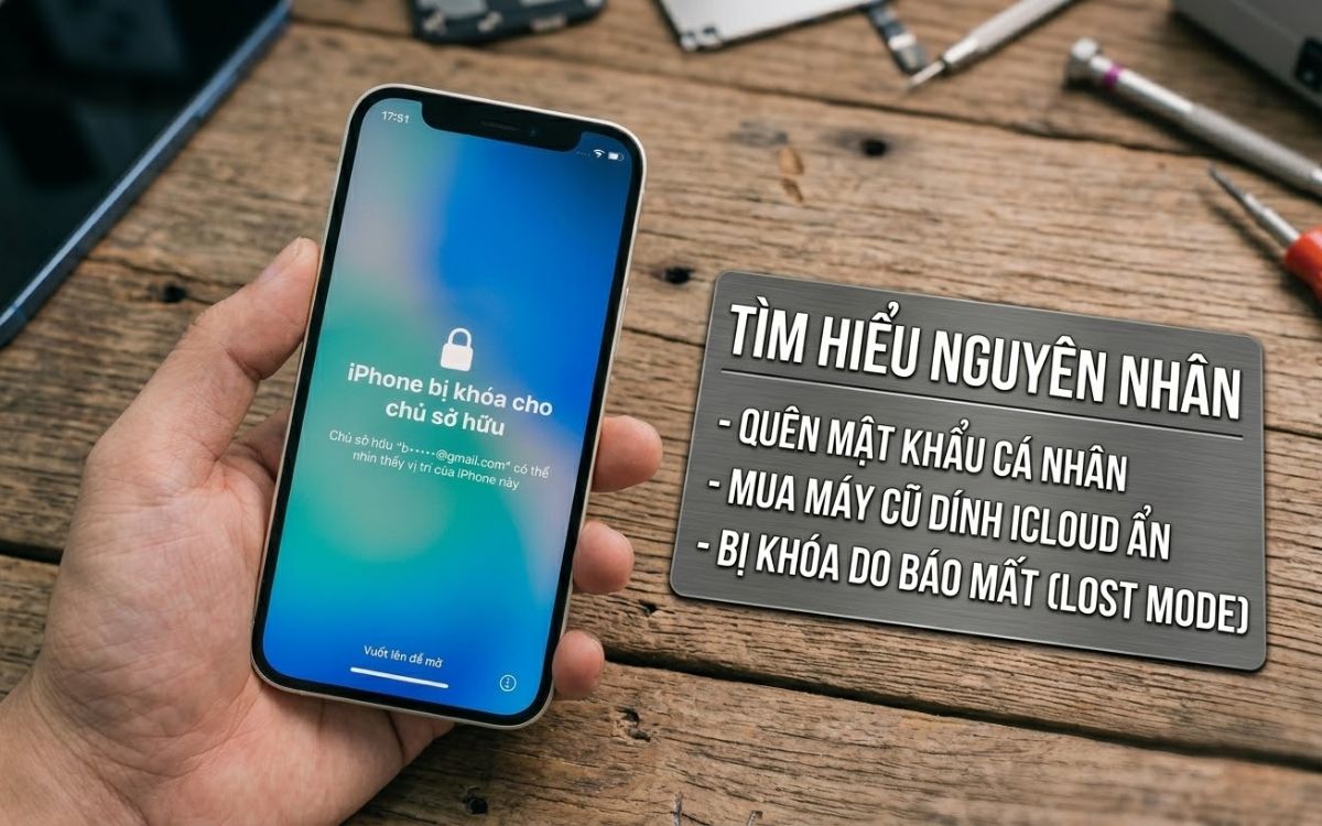 Các nguyên nhân thường thấy khiến chiếc iPhone bị khóa iCloud