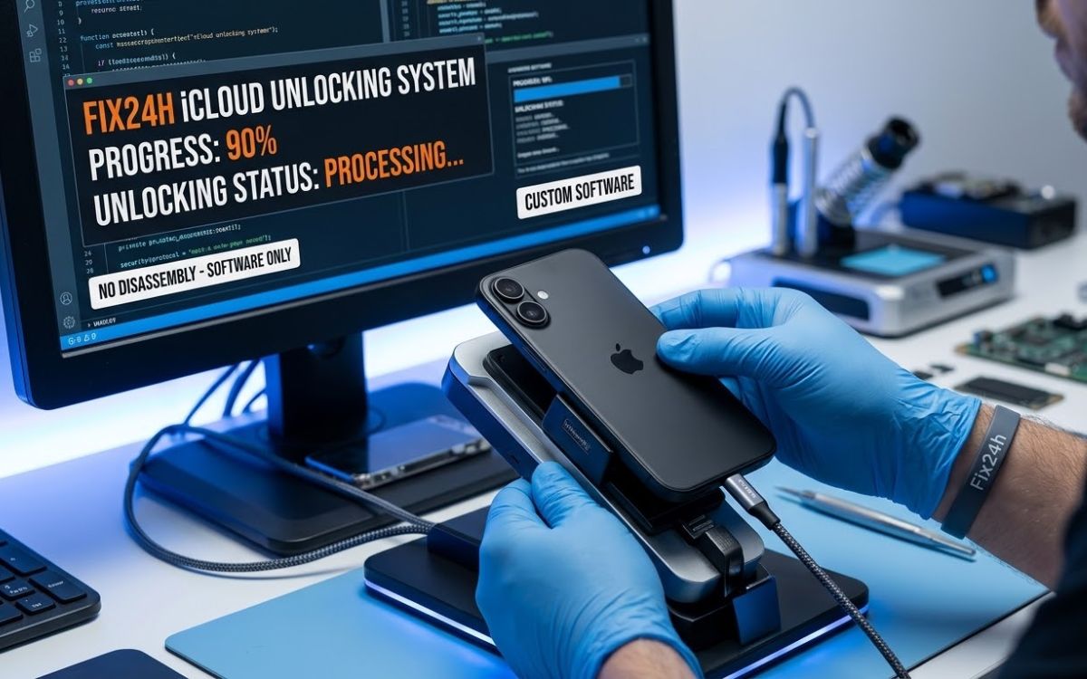 Mở khóa iCloud bằng phần mềm chuyên dụng không bung máy tại Fix24h