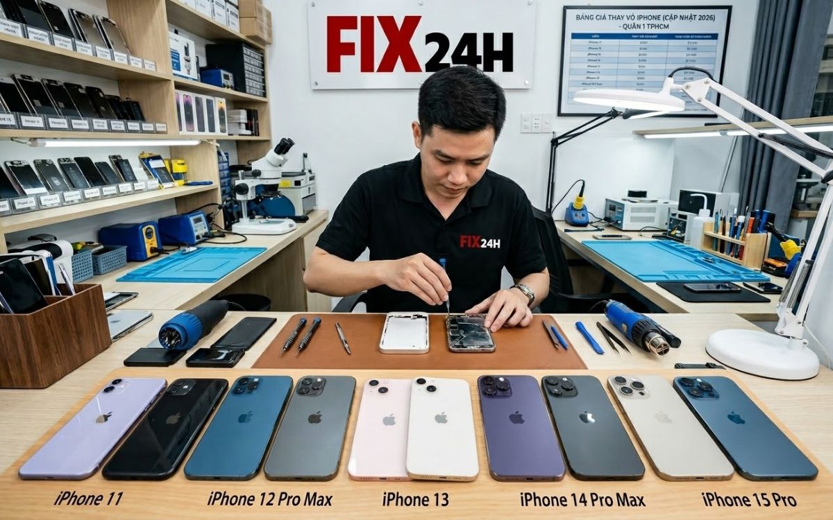 Bảng giá thay vỏ iPhone canh tranh thị trường, cam kết giá thật, sửa thật và nói thật tình trạng máy