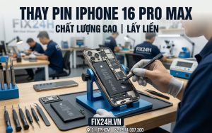 Thay pin iPhone 16 Pro Max lấy liền, uy tín tại Quận 1