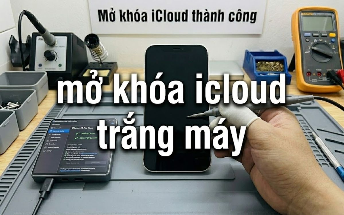Mở khóa iCloud iPhone 12 Pro Max trắng như máy mới bao reset máy sau mở
