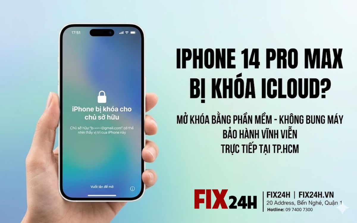 Xử lý iPhone 14 Pro Max bị khóa iCloud hiệu quả