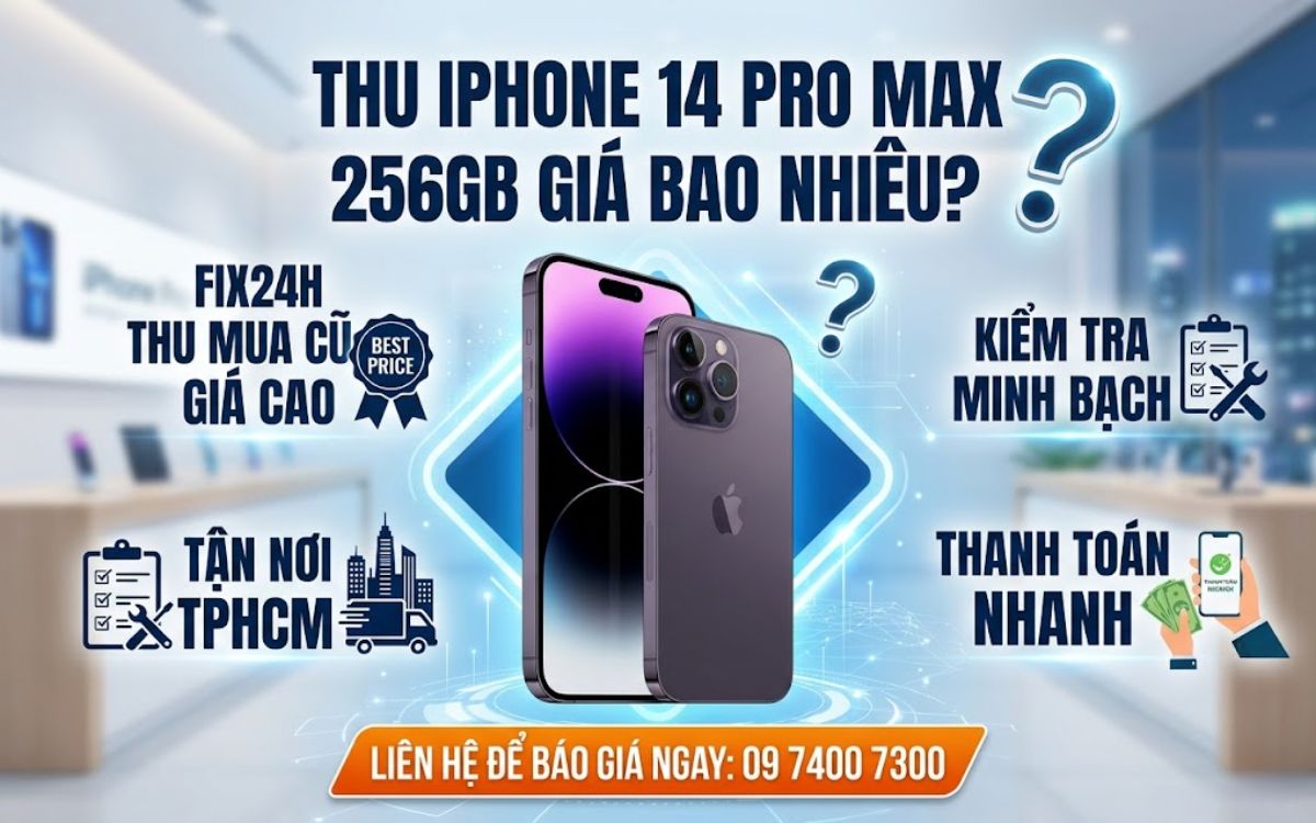 Thu iphone 14 Pro Max 256gb giá cao nhất thị trường