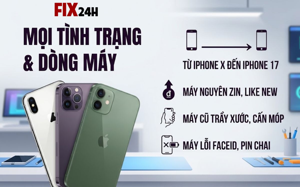Thu mua tất cả các tình trạng máy từ đẹp nguyên tới hư bể
