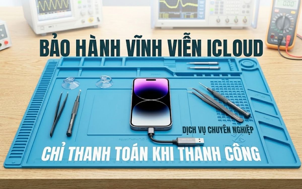 Mở khóa iCloud bảo hành vĩnh viễn bằng phầm mềm chuyên