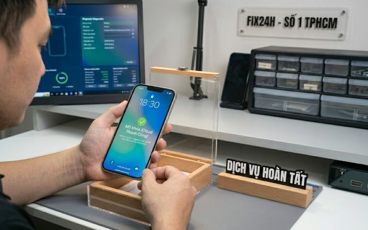 Chỉ thanh toán khi mơ khóa iCloud thành công