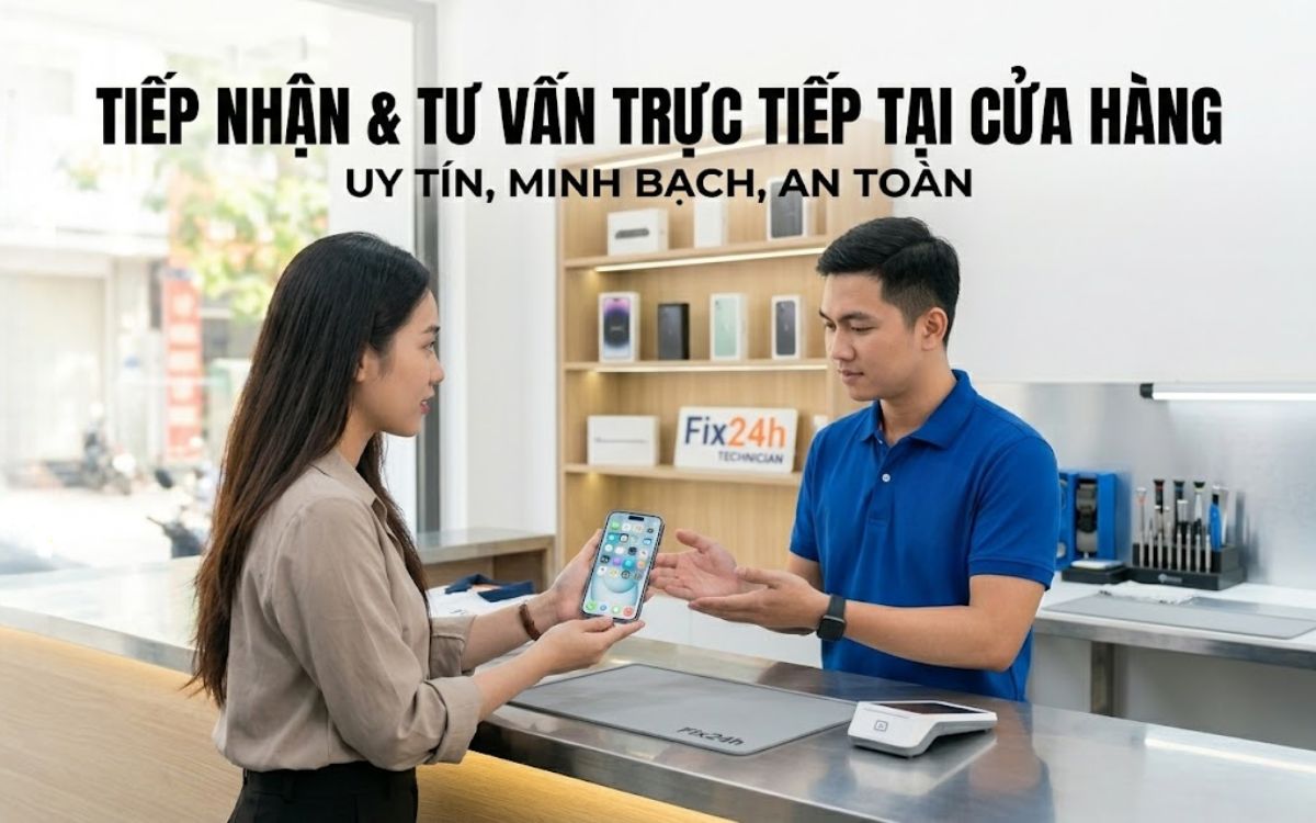 Tư vấn kiểm tra máy trực tiếp tại cửa hàng, không nhận mở khóa Online