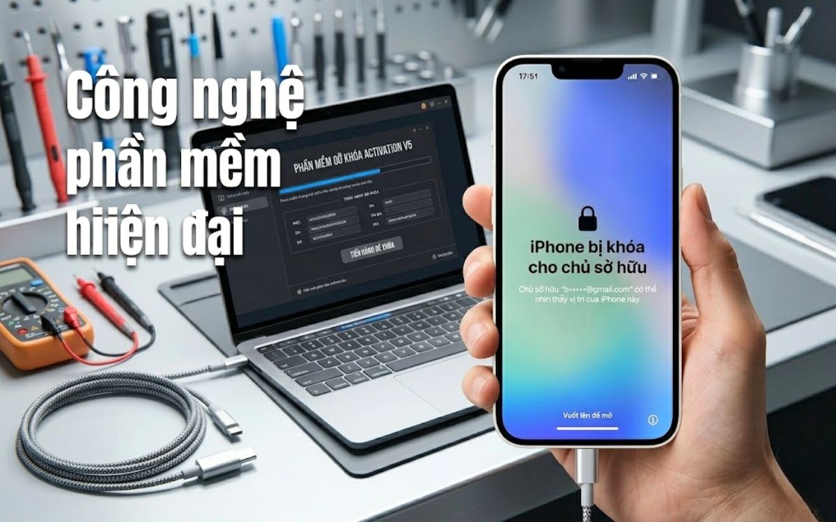 Bẻ khóa iCloud iPhone bằng phần mềm chuyên, không bung tháo máy