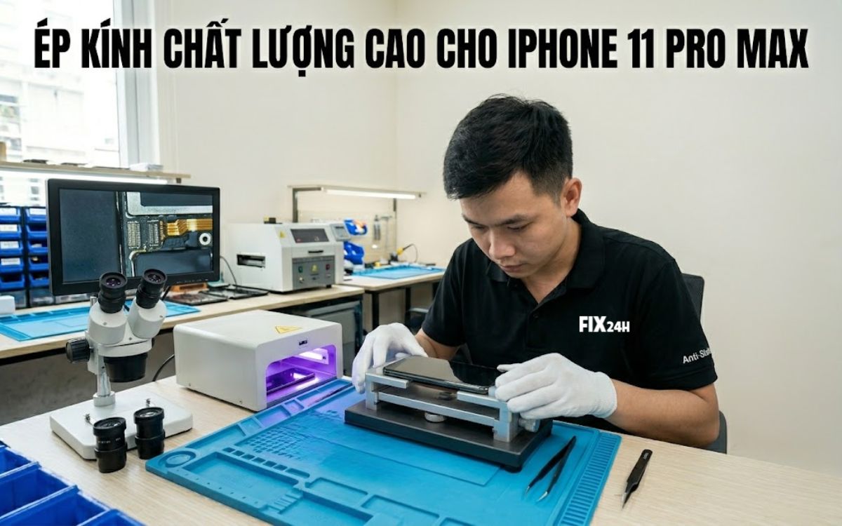 Ép kính iPhone 11 Pro Max chất lượng cao