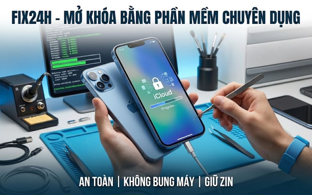 Mở khóa iPhone 16 Plus bị khóa iCloud bằng phần mềm