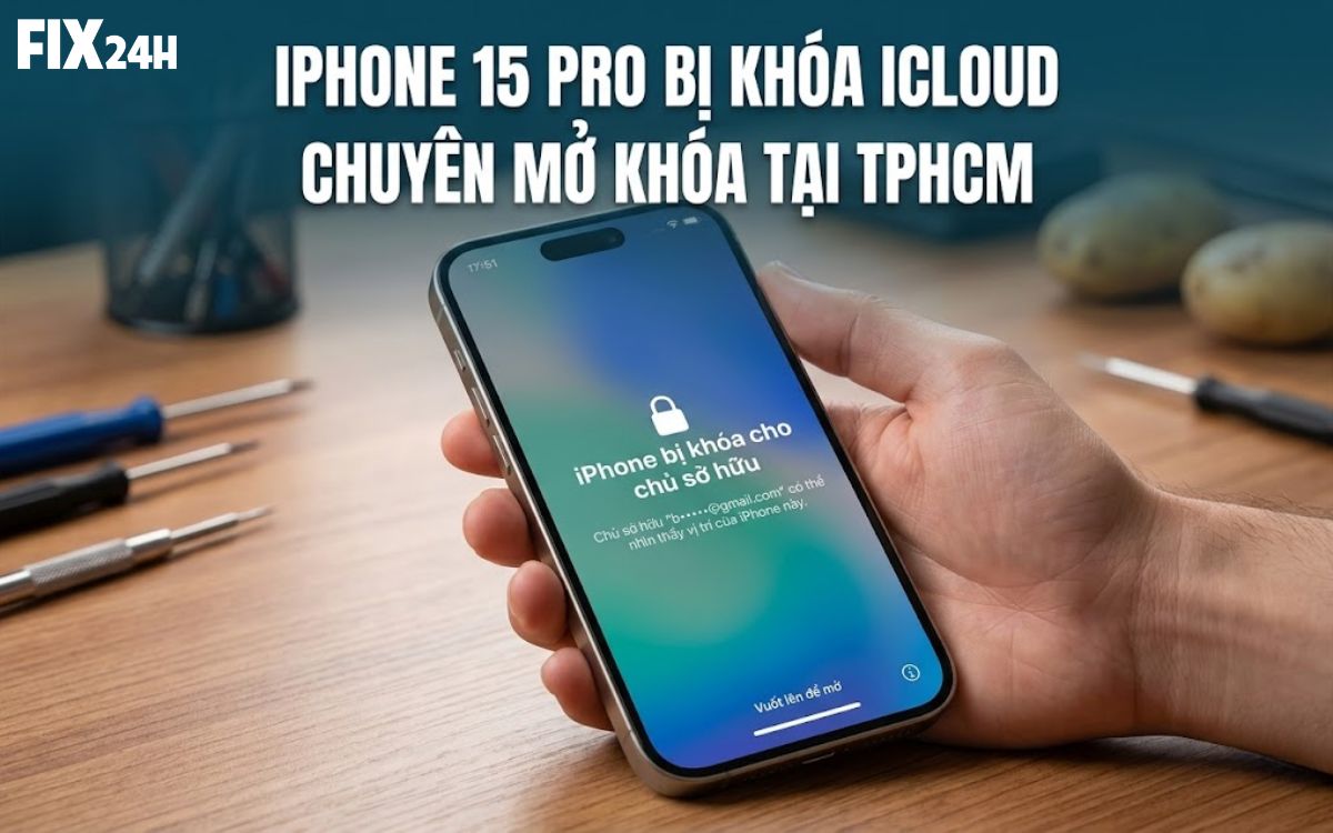 iPhone 15 Pro bị khóa iCloud