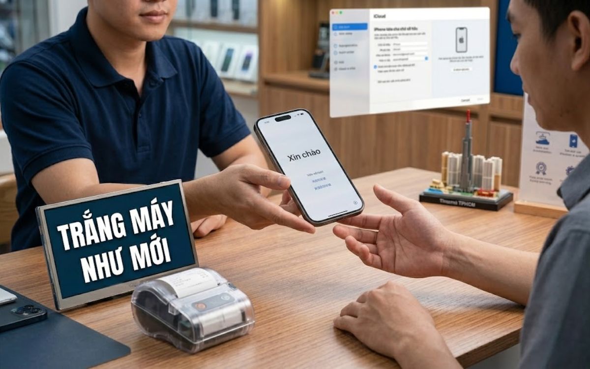 Mở khóa iCloud trắng như máy mới, mở xong máy mất hết dữ liệu