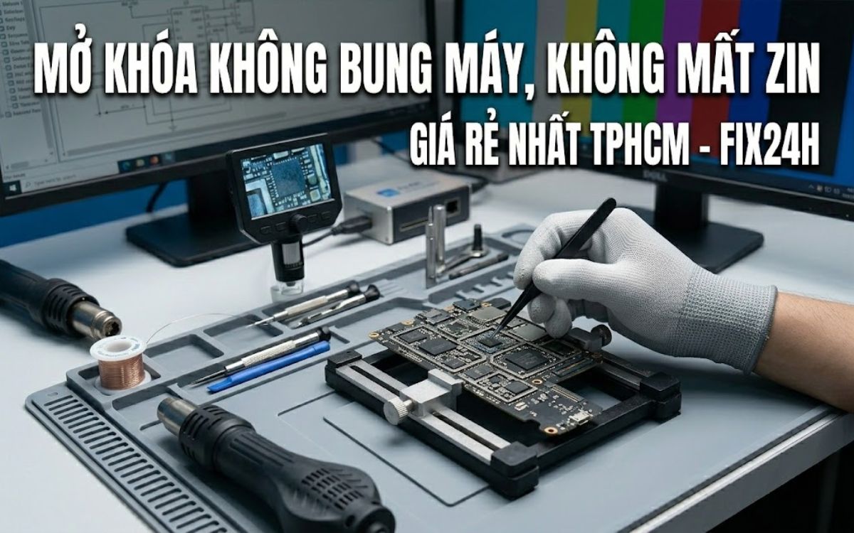 Shop mở icloud iphone không bung tháo máy