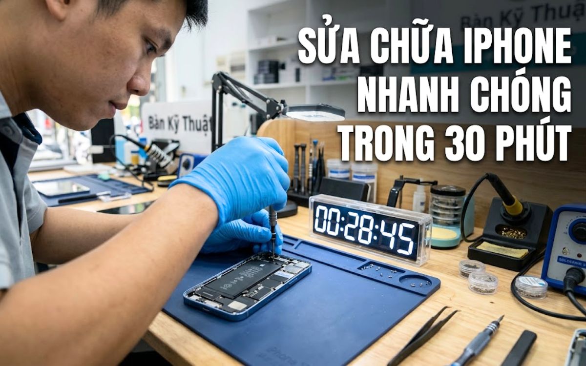 Sửa chữa iPhone 13 Pro nhanh chóng chỉ trong 30 phút