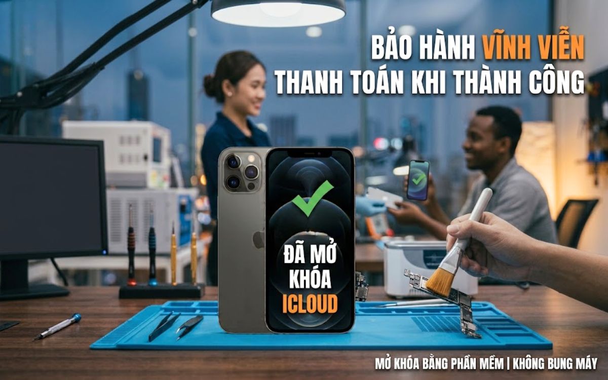 Bẻ khóa Cloud iPhone 12 Pro thành công bao reset sau khi mở không lo dính lại